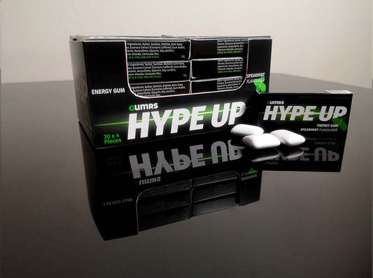 Gumrs HypeUp Energy Gum Box - Spearmint Flavour